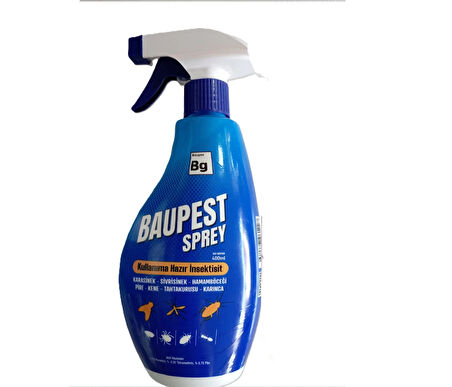 Baupest Sprey 400ML KaraSinek, Sivrisinek, Hamam Böceği, Pire, Kene, Tahtakurusu İçin Haşere İlacı