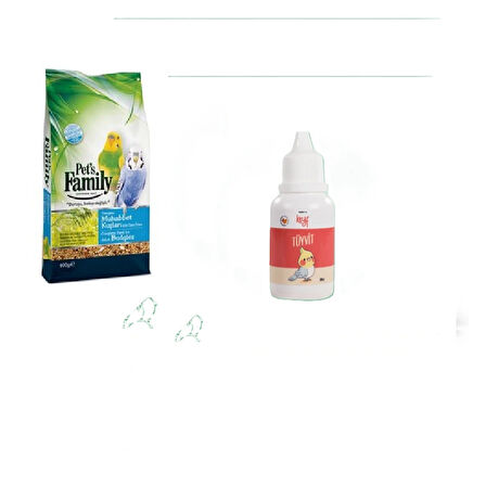 Muhabbet kusu yemi 400 gr+ Tüy vit 50 cc x 1 ADET