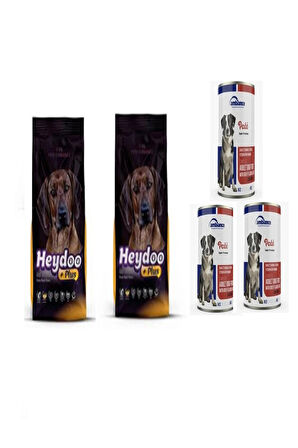 Plus Yüksek Enerjili Yüksek Proteinli Kuzulu Köpek Maması 2 kg X 2 Adet + Dana Etli Konserve
