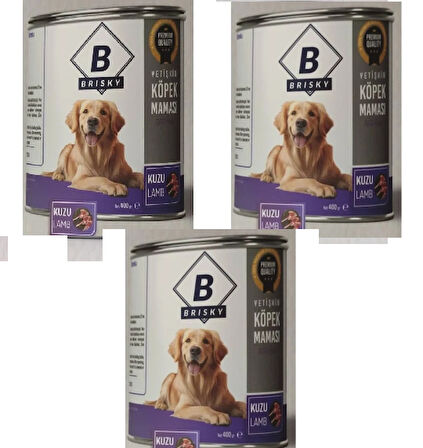 Köpek kuzu etli konserve maması 415 gr X 3 Adet