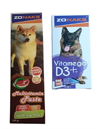 Köpek Multivitamin Pasta (Extra Taurin & Malt) + Köpek D3 Vitamin 100 ML