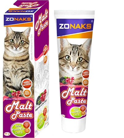 Malt Paste 100 Gr. Yavru Ve Yetişkin Kediler İçin Malt Pasta (Böğürtlen ve nar özlü)