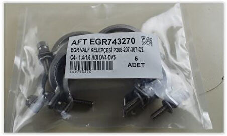 AFT EGR743270 EGR Valf Kelepçesi 206-207-307-C2-C3-C4 1.4-1.6 HDI DV4-DV6 1628.3J