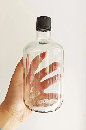 1 Adet 1000 ml Şeffaf Tombul Yağ Şişesi Sızdırmaz Kilitli Kapaklı 1000 cc Yağdanlık Cam Şişe