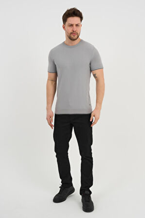 ALEXANDERGARDI Bisiklet Yaka Kolları Şeritli Triko T-shirt (1243)