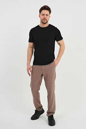 ALEXANDERGARDI Bisiklet Yaka Kolları Şeritli Triko T-shirt (1243)