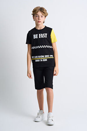 ALEXANDERGARDI Baskılı Çocuk T-shirt-Şort İkili Takım