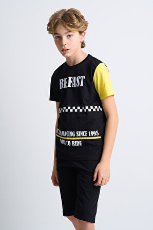 ALEXANDERGARDI Baskılı Çocuk T-shirt-Şort İkili Takım