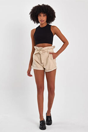 ALEXANDERGARDI Özel Koleksiyon Bağlamalı Denim Şort (4013K)