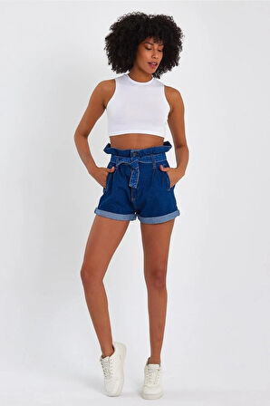 ALEXANDERGARDI Özel Koleksiyon Bağlamalı Denim Şort (4013K)