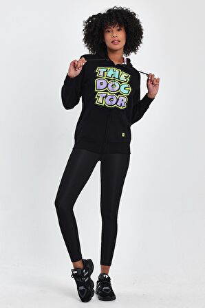 ALEXANDERGARDI DESENLİ KAPÜŞONLU FERMUARLI SWEATSHIRT (42029)