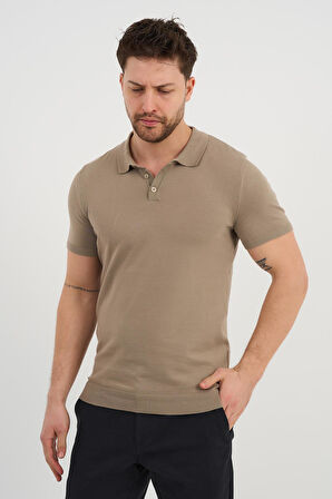 ALEXANDERGARDI Polo Yaka Düğmeli Triko T-shirt (50024)