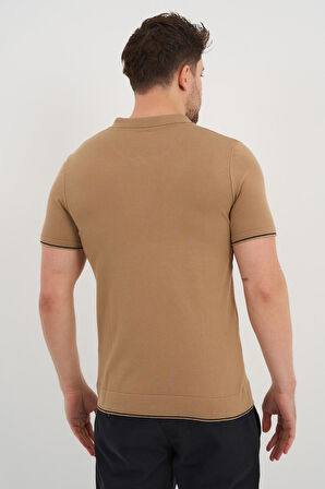 ALEXANDERGARDI Erkek Polo Yaka Fermuarlı Triko T-shirt (AG-50025)