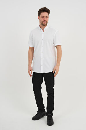 ALEXANDERGARDI Kısa Kollu Düğmeli Erkek Gömlek (731676)
