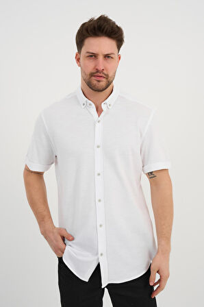 ALEXANDERGARDI Kısa Kollu Düğmeli Erkek Gömlek (731676)