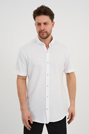 ALEXANDERGARDI Kısa Kollu Düğmeli Erkek Gömlek (731676)
