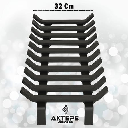 Şömine Izgarası 10 Çubuklu 60 Cm X 32 Cm Ekstra Dar Gözlü Izgara