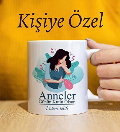 Anneler Gününe Özel Tasarımlı Bez Çanta & Özel Tasarım Kupa & Dünya Kahvesi & Fotoğraf Çerçevesi Hediye Seti 