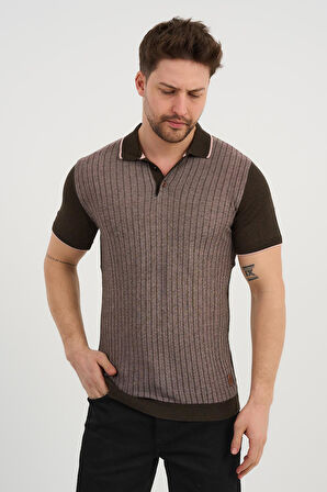 ALEXANDERGARDI POLO YAKA T-SHIRT, KAHVERENGİ (AG504602)