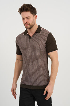 ALEXANDERGARDI POLO YAKA T-SHIRT, KAHVERENGİ (AG504602)