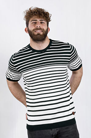 ALEXANDERGARDI ÇİZGİLİ TRIKO T-SHIRT  (AG504802)
