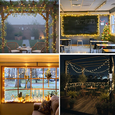 BUFFER® Günışığı Renk 5 Farklı Işık Modlu 10 Metre Eklemeli Dekor Boncuk Model Dekoratif Led