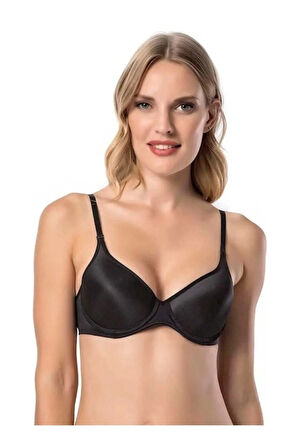 9600-b - Siyah - - Soft Micro Battal Sütyen -
