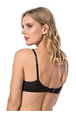 9600-b - Siyah - - Soft Micro Battal Sütyen -
