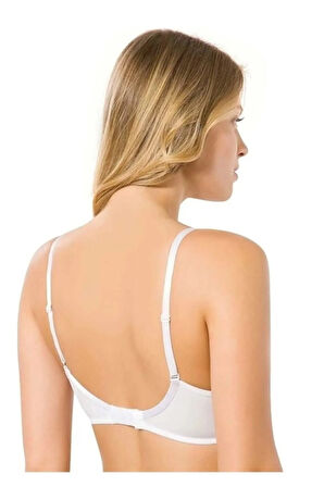 9600-b - Beyaz - Soft Micro Battal Sütyen -