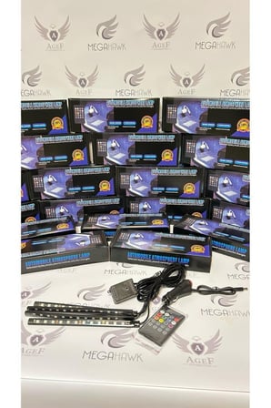 Araç İçi Kumandalı Ayak Altı Rgb Led Ambiyans Işığı 12 Led Uzun Arac-ic-kumandali