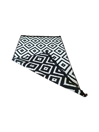 Algelsineve Piramit Desen Siyah & Beyaz Çift Taraflı  Antik Kilim