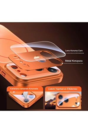 iPhone 17 Pro Max için AG Glass Kamera Korumalı Magsafe Uyumlu Manyetik Kılıf