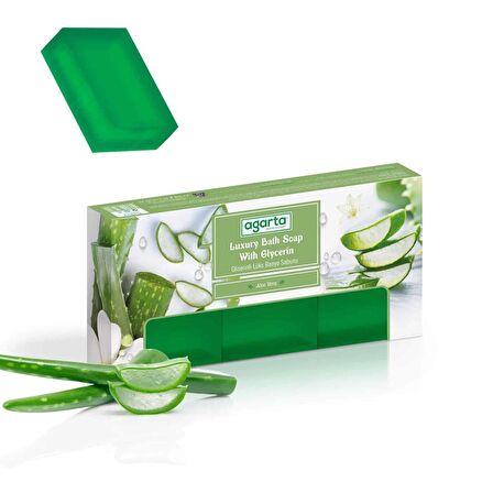 Agarta El Yapımı Doğal Banyo Sabunu Aloe Vera 3*150 g