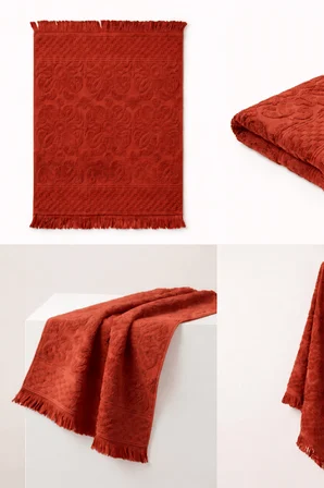 6'lı Agora Kiremit El Havlusu - 50x80 Cm, 170 Gr, %100 Pamuk, Spa Ve Otel Havlusu