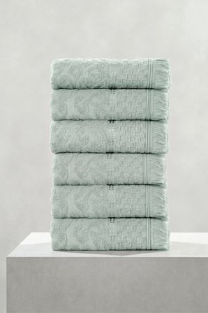 6'lı Agora Mint El Havlusu - 50x80 Cm, 170 Gr, %100 Pamuk, Spa Ve Otel Havlusu