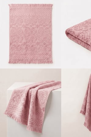 6'lı Agora Pembe El Havlusu - 50x80 Cm, 170 Gr, %100 Pamuk, Spa Ve Otel Havlusu