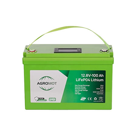 Agromot 12.8V 100AH Lityum Akü