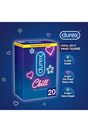 Chill Karma Prezervatif 40lı Ekstra Avantaj Paketi  2 X 20 Adet