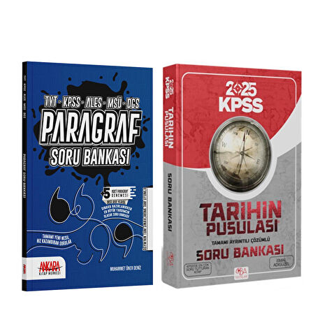 CBA KPSS Tarihin Pusulası ve AKM Paragraf Soru Bankası Seti 2 Kitap
