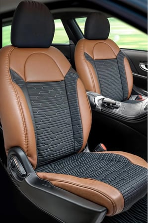 Honda Civic FB7 Uyumlu Lüx Deri Süet Oto Koltuk Kılıfı Ön Arka Takım Premium Kahverengi Siyah