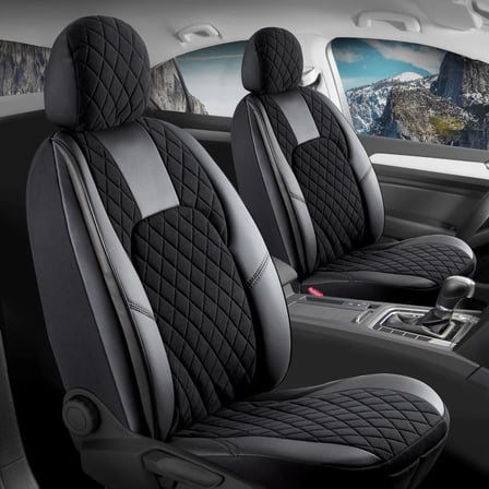 Toyota Corolla E210 2019-2024 Uyumlu Lüx Yarı Deri Oto Koltuk Kılıfı Ön Arka Takım Chester SİYAH