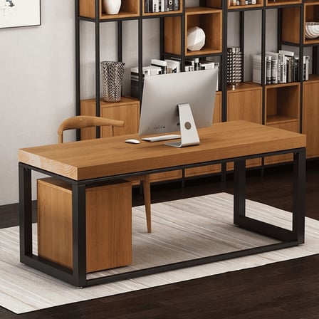 ÇLŞ7939 Modern MDF Ofis Masası Metal Çalışma masası