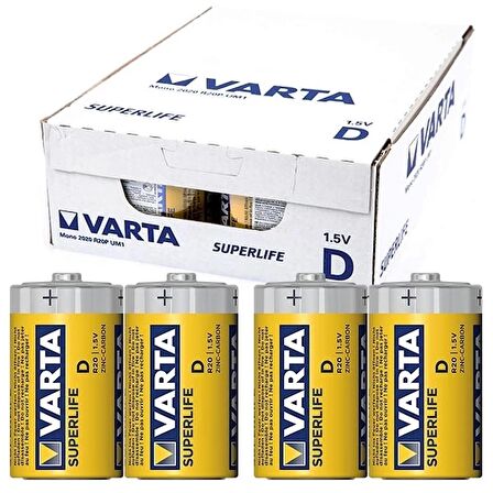 Varta Superlife Çinko Büyük D Boy Pil 24'lü Paket