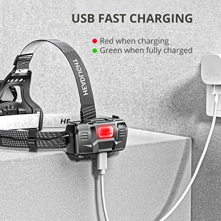 Ps-8002 Sensörlü Zoomlu Profesyonel Şarjlı Kafa Lambası