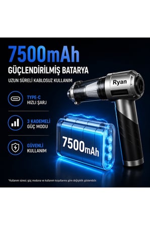 Günlük Eşya Mobil Temizlik Otomobil Aleti Araç İçi Süpürge Kablosuz Taşınabilir Katlanabilir