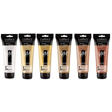 PROART HEAVY BODY ULTRA PARLAK METALİK AKRİLİK BOYA 6'LI SET