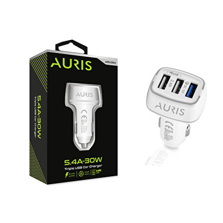AURIS Araç İçi 3’lü Set – Telefon Tutucu + Çift USB Araç Şarj Cihazı + Park Numaratör