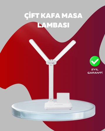 Kısılabilir LED Masa Lambası – Kalemlik Telefon Standı ve Okuma Işığı Bir 