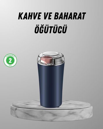 Elektrikli Kahve ve Baharat Öğütücü – Güçlü Motor Paslanmaz Çelik Gövde 
