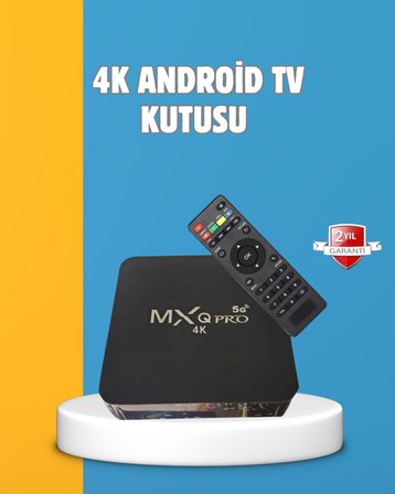 Android TV Box 4K – 2GB RAM 16GB ROM Kablosuz Wi-Fi Medya Oynatıcı